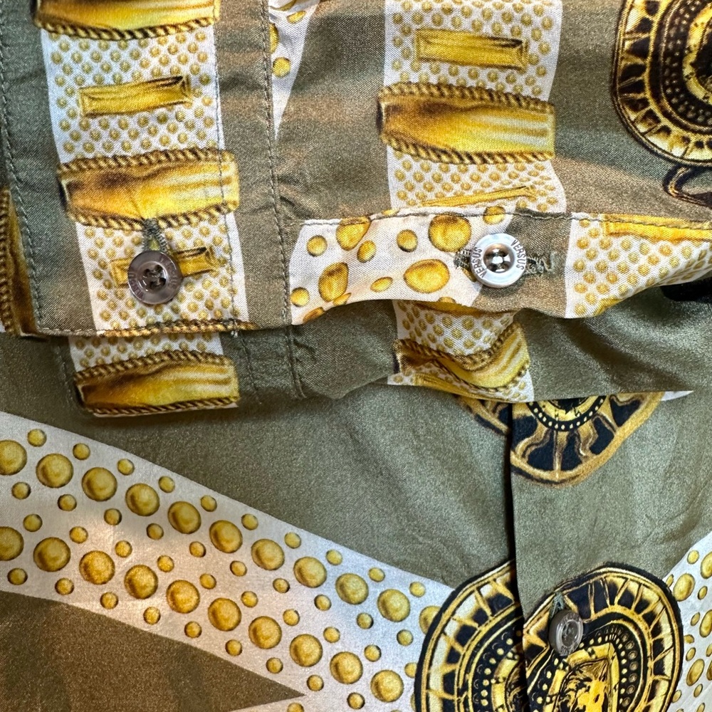 Authentic Versace Unisex Button Down Long Sleeve … - image 7